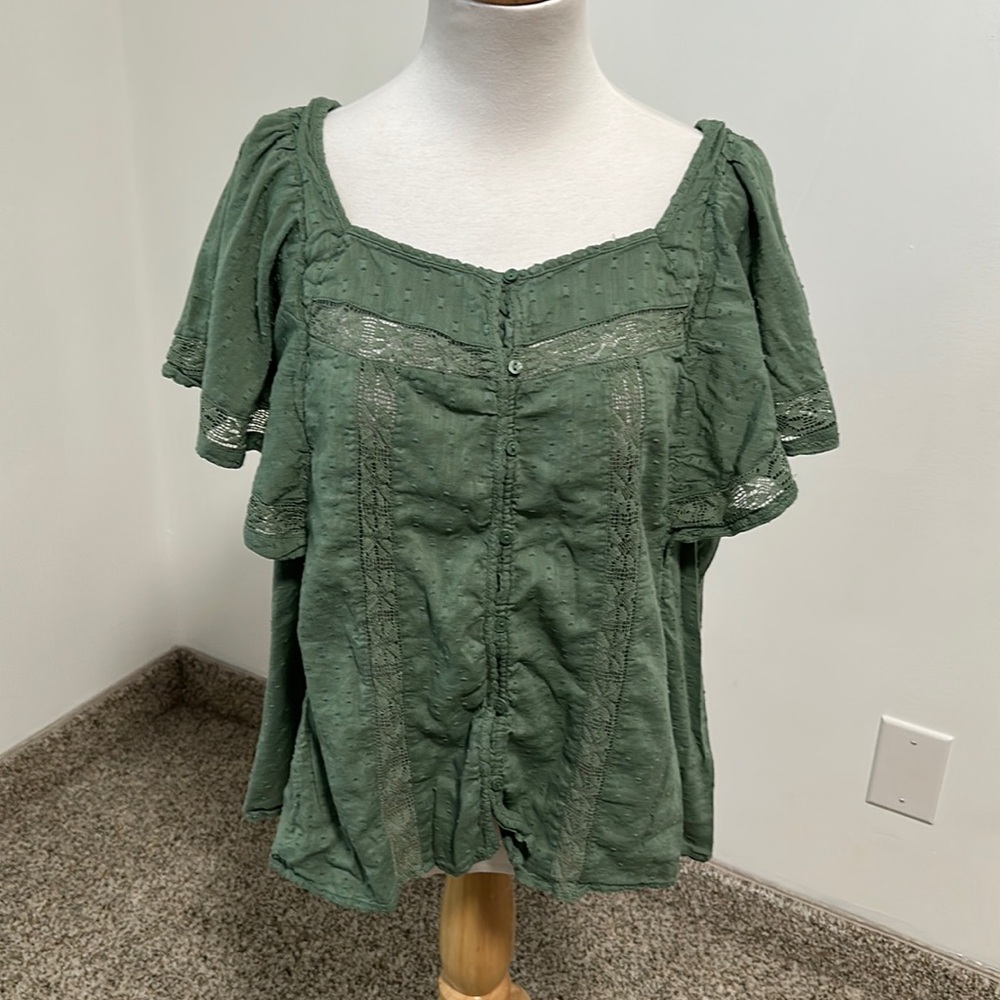 Old Navy Green Blouse